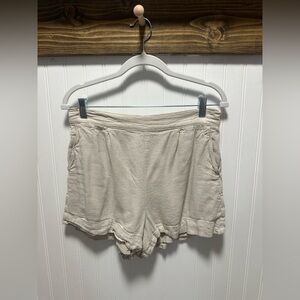 Abercrombie & Fitch Light Tan linen blend Shorts